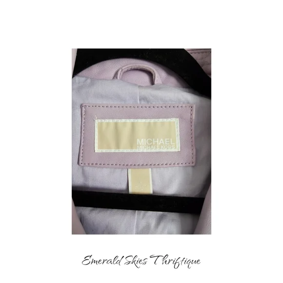 MICHAEL Michael Kors Lavender Leather Jacket - Picture 7 of 10